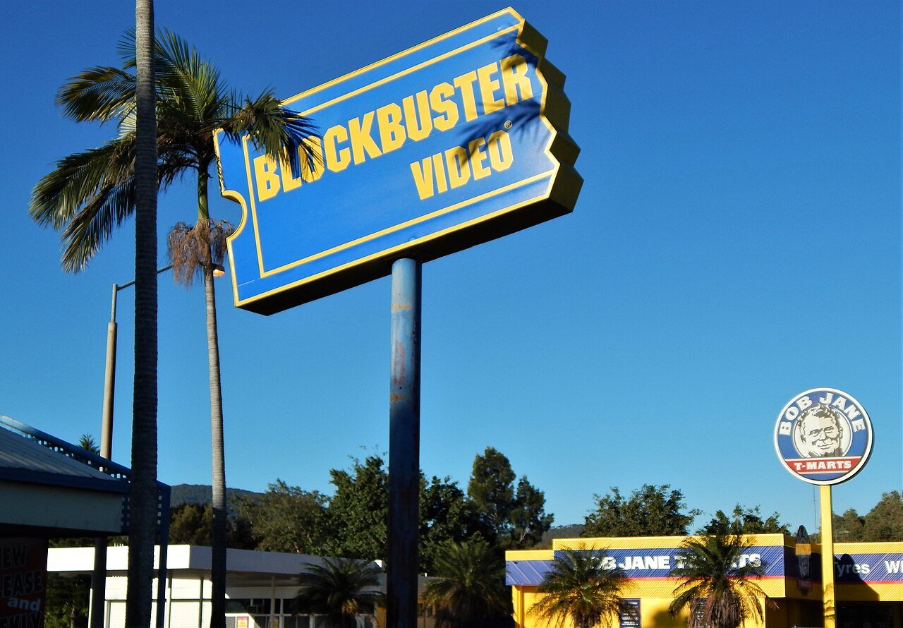 Blockbuster: Signage at the Blockbuster Video store in Rockhampton, Queensland before its closure in 2014