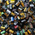Kodak: Used 135 film cartridges of different firms (Kodak, Ilford, Fomapan, Polaroid, Fujifilm...) in a workshop. Savski vena